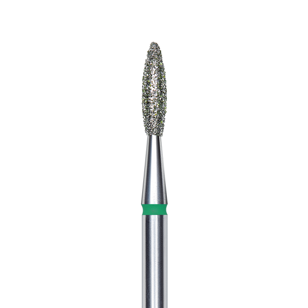 Pointed “flame”, green, head diameter 2.1 mm/ working part 8 mm