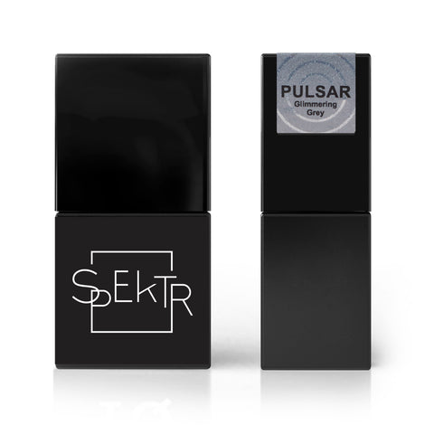 SPEKTR 155 Gel Polish. Pulsar: Glimmering Grey, 10ml