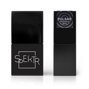 SPEKTR 157 Gel Polish. Pulsar: Glimmering Black, 10ml